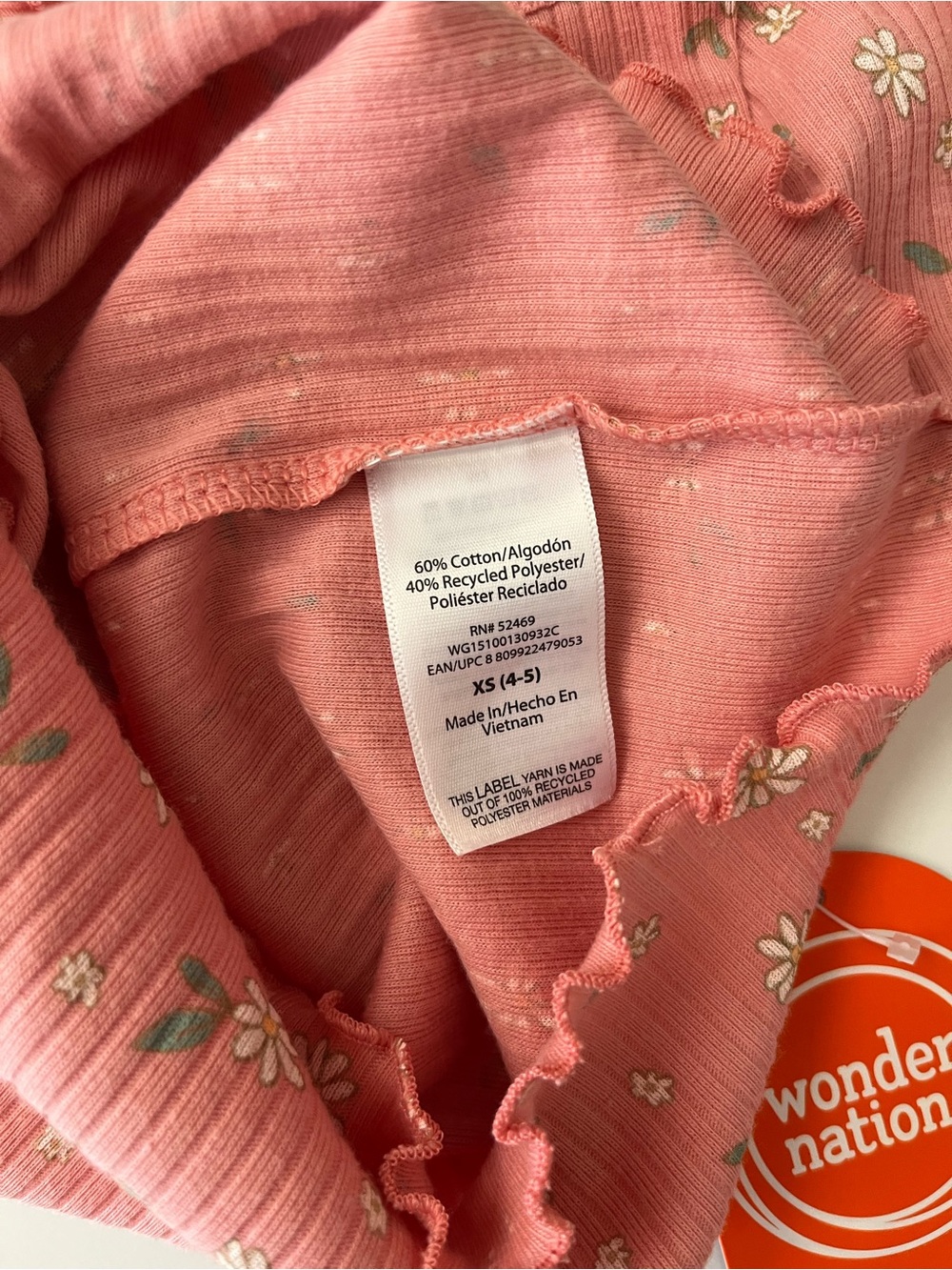 Wonder Nation | Sage Green Denim Shortall with Pink Floral Tee - Picture 5 of 9